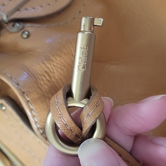 Chloe Paddington Padlock and Key Satchel, Tan - Picture 5 of 5